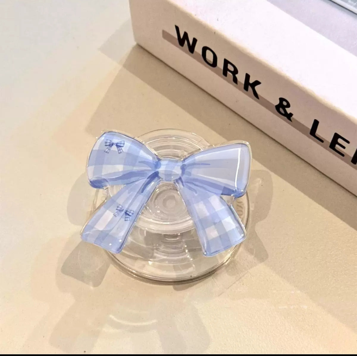 Blue  Bow Magnetic Phone Grip & Stand | Aesthetic Phone Accessory